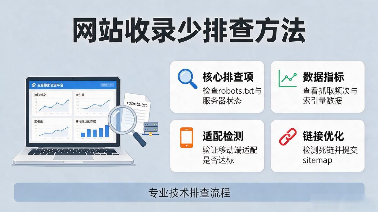 网站收录少怎么办？原因排查与解决