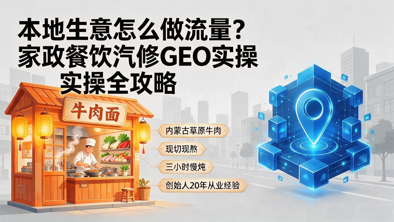 本地生意怎么做流量？家政餐饮汽修
