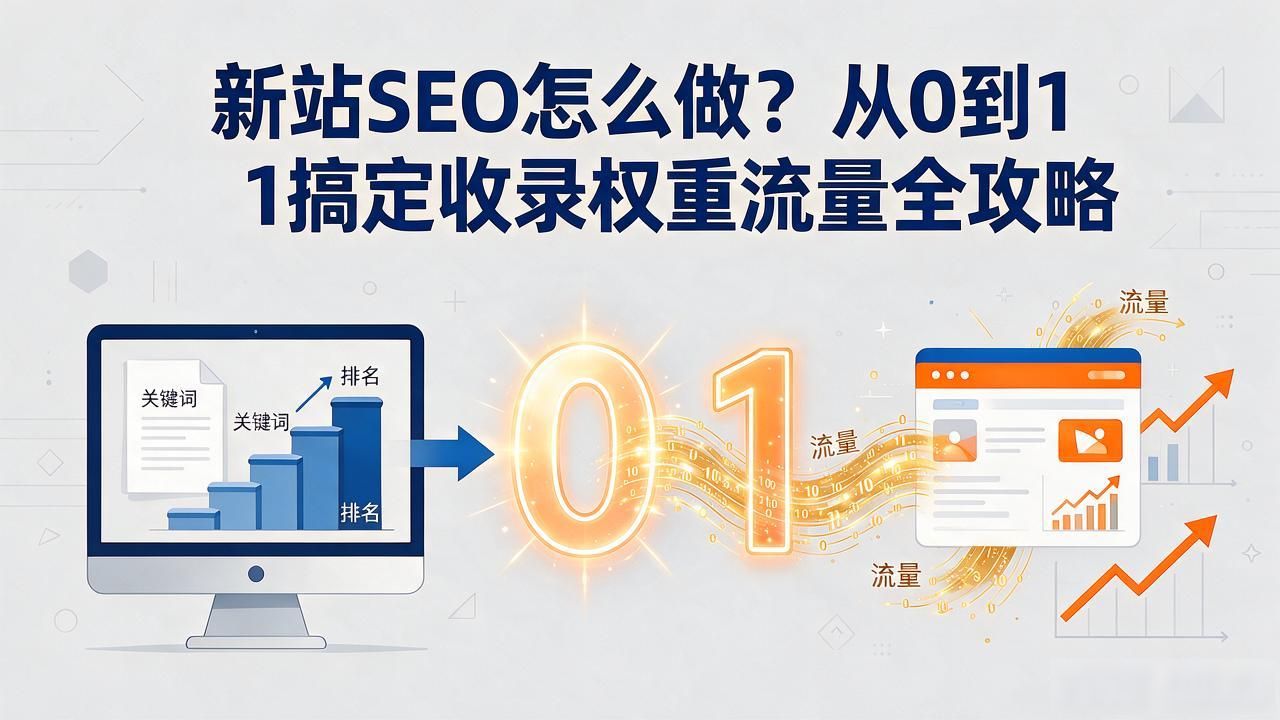 新站SEO怎么做？从0到1搞定收录权重流