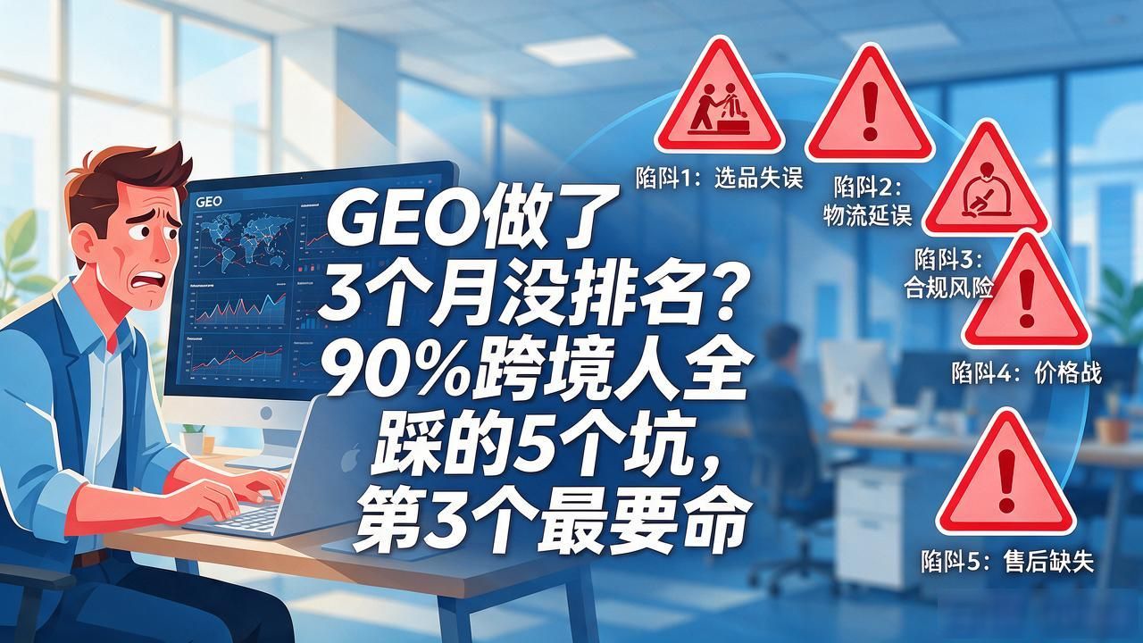 GEO做了3个月没排名？90%跨境人全踩的5个坑，第3个最要命